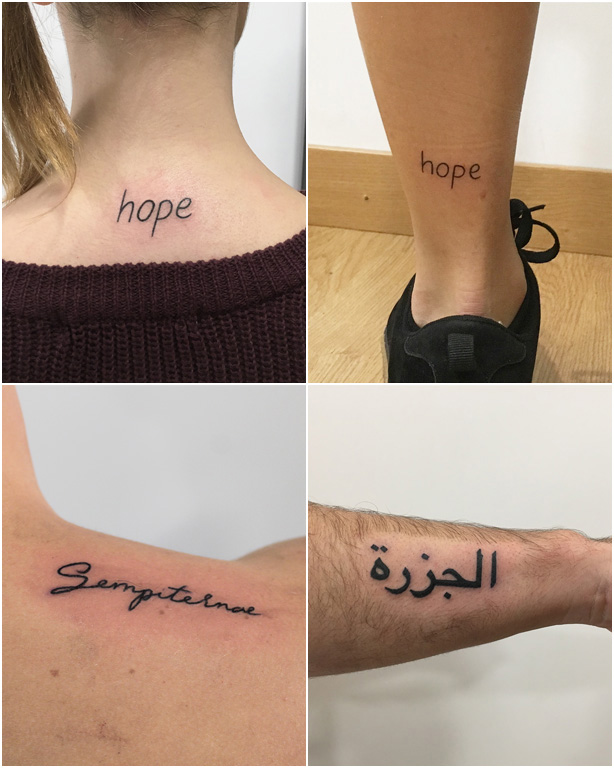 Tatuajes pequeños en Getafe - Otros Idiomas